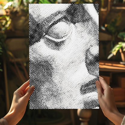 Contemporary Statue Head Metal Wall Art