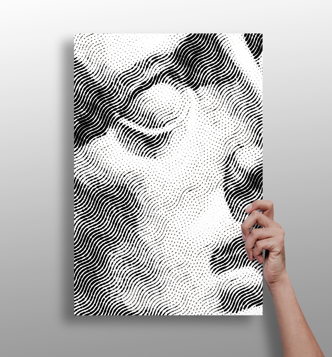Contemporary statue head metal wall art print on aluminum panel
