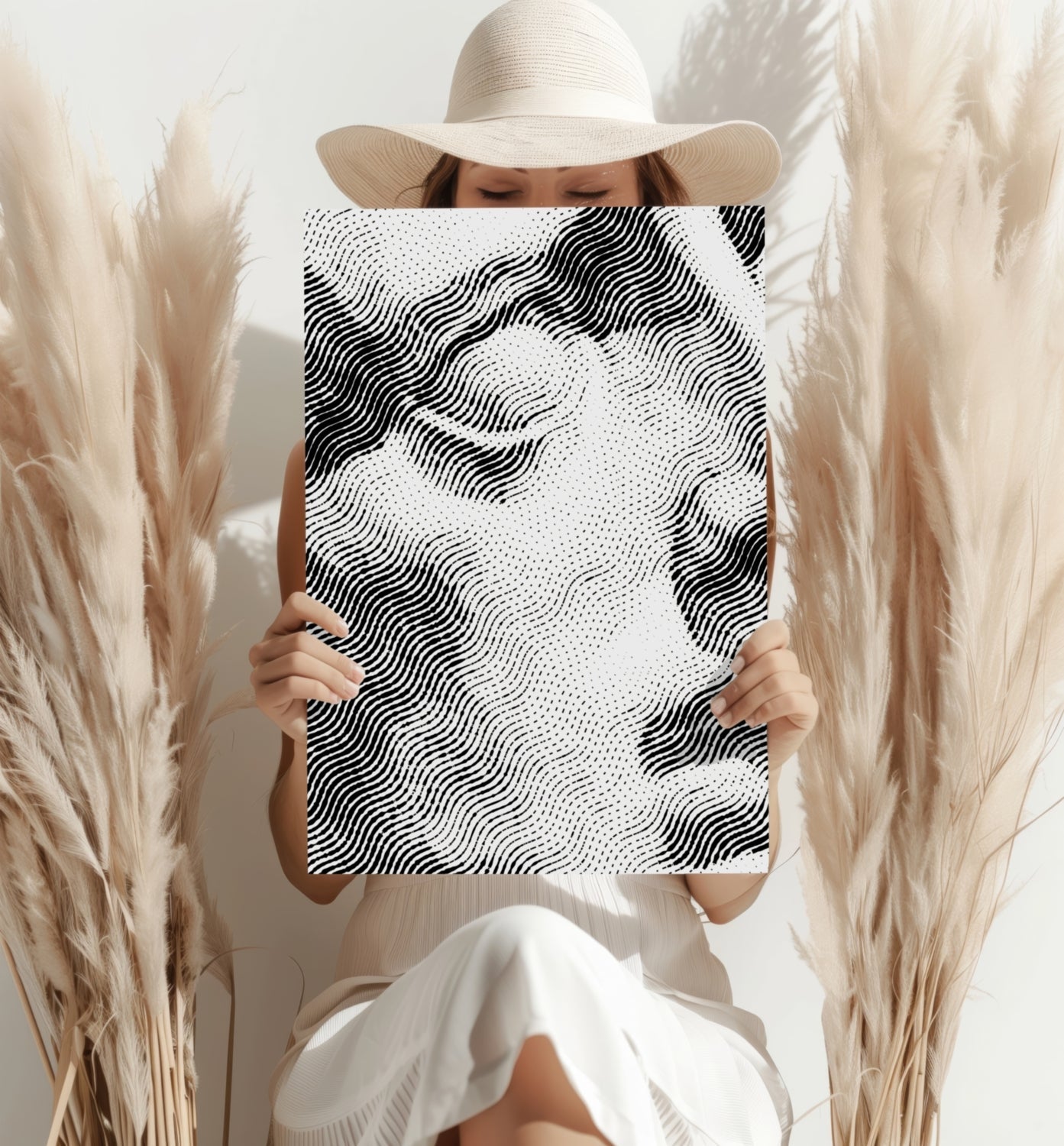 Contemporary Statue Head Metal Wall Art