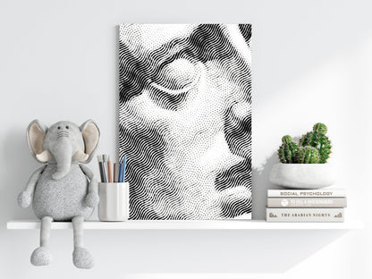 Contemporary Statue Head Metal Wall Art