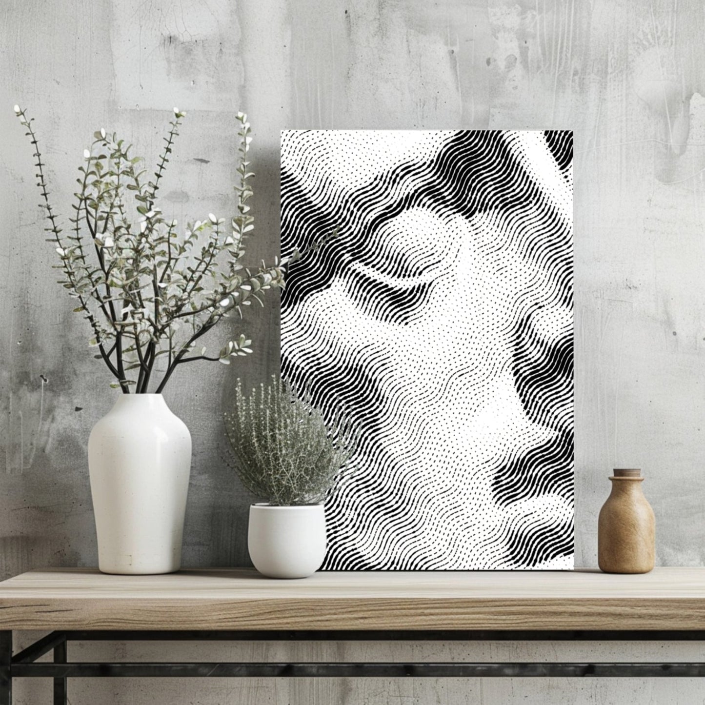 Contemporary Statue Head Metal Wall Art
