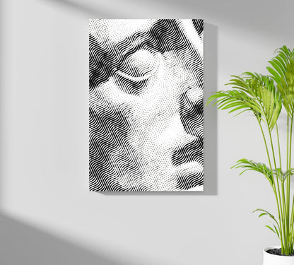 Contemporary Statue Head Metal Wall Art