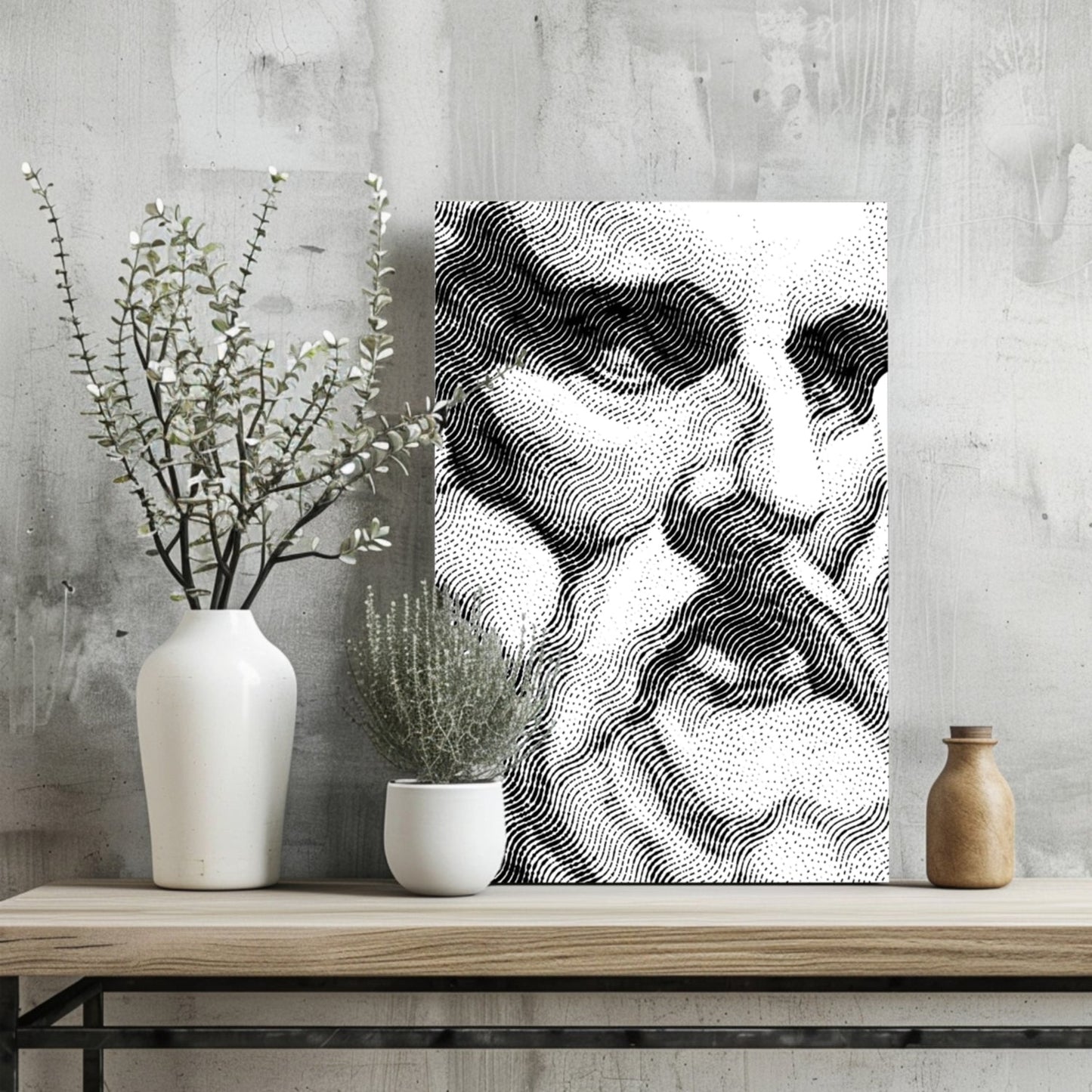 Statue Head Contemporary Aluminum Wall Art
