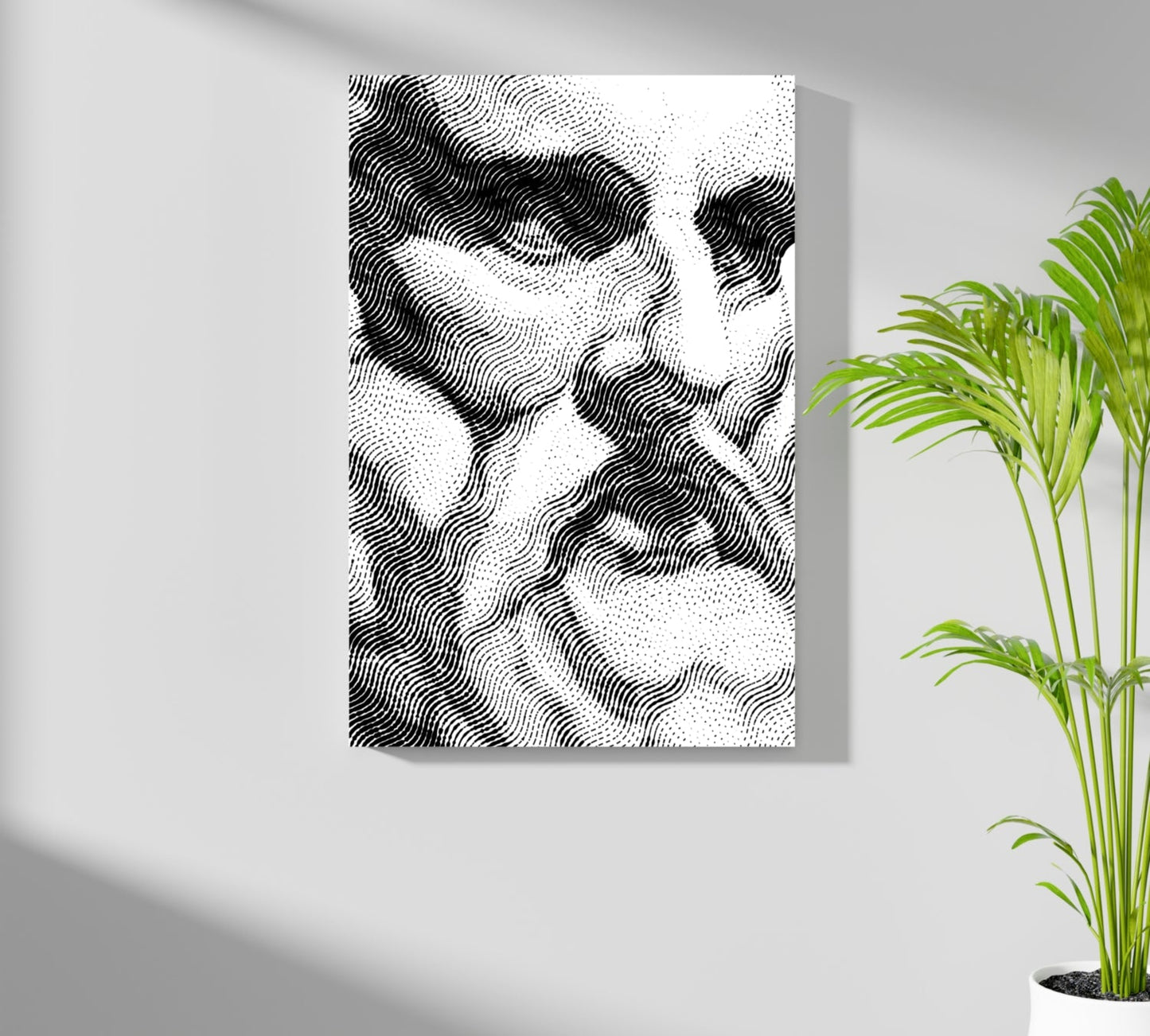 Statue Head Contemporary Aluminum Wall Art