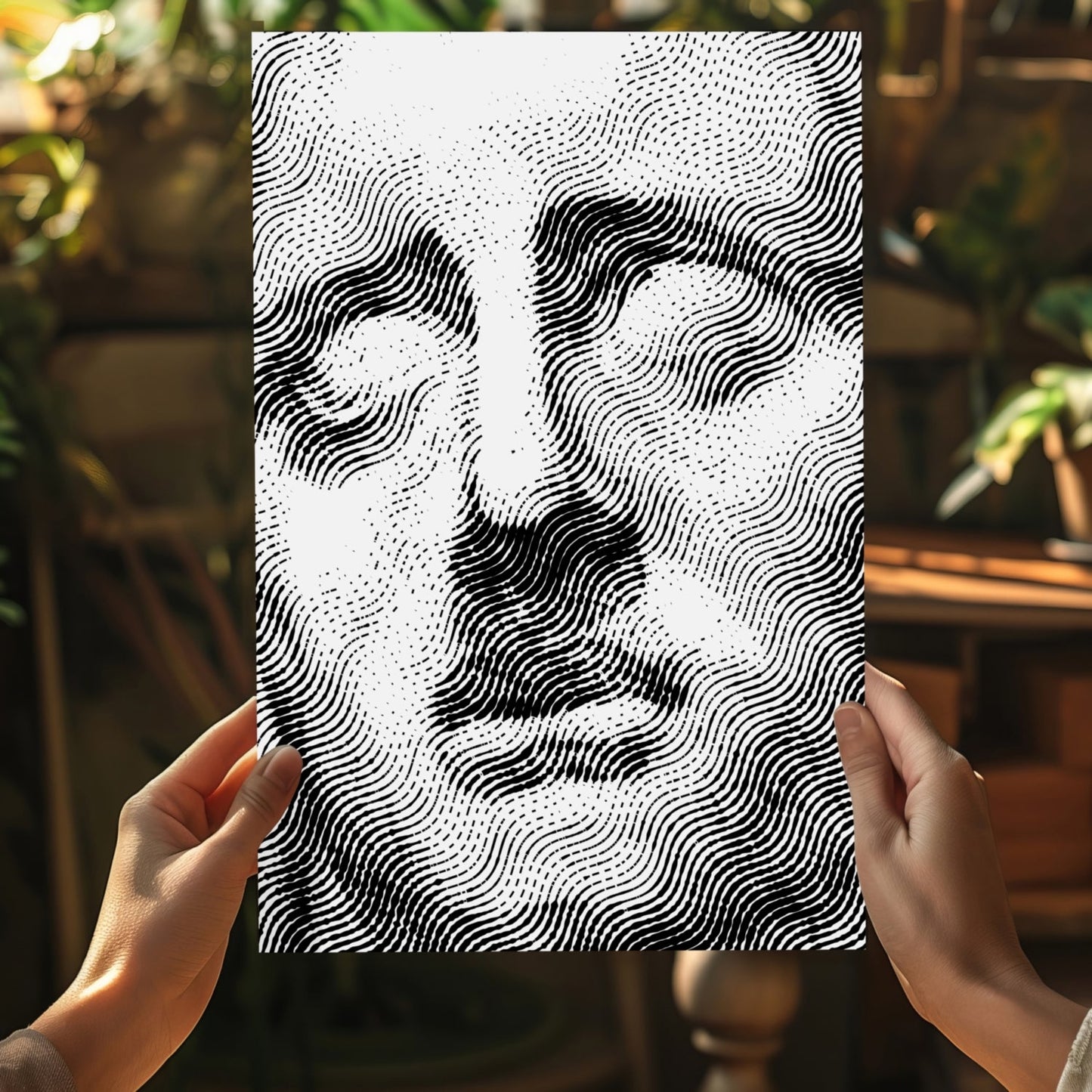 Statue Head Metal Wall Art