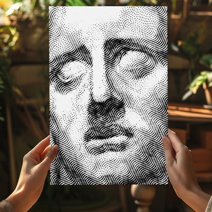 Statue Head Metal Wall Art