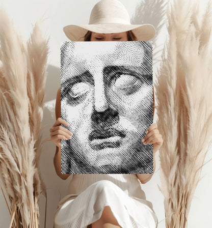 Statue Head Metal Wall Art