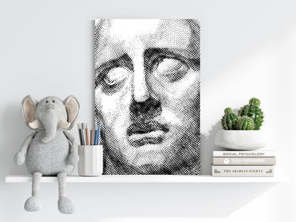 Statue Head Metal Wall Art
