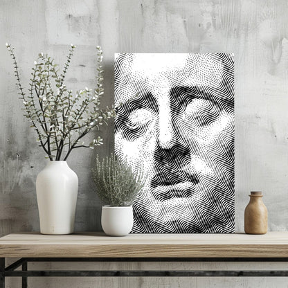 Statue Head Metal Wall Art