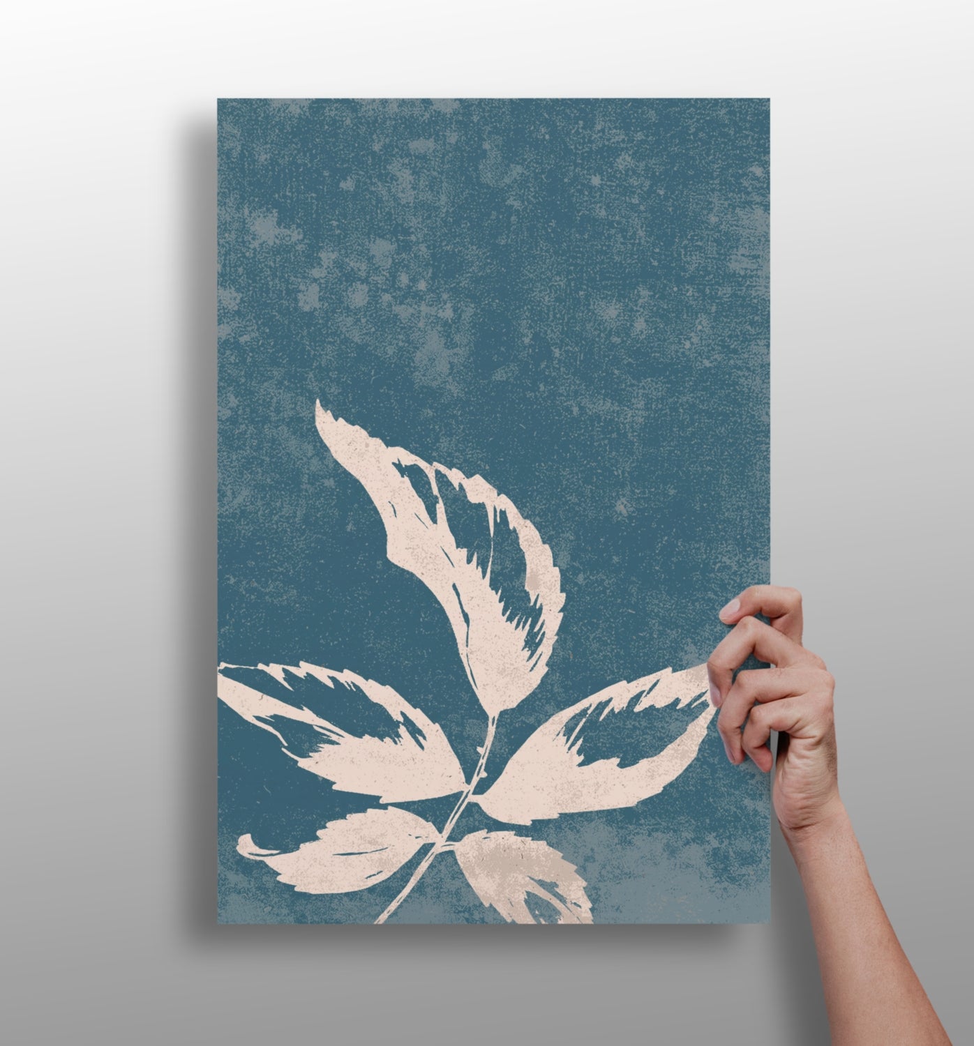Leaves metal wall art print on aluminum panel