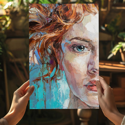 Young Woman Portrait Aluminum Wall Art