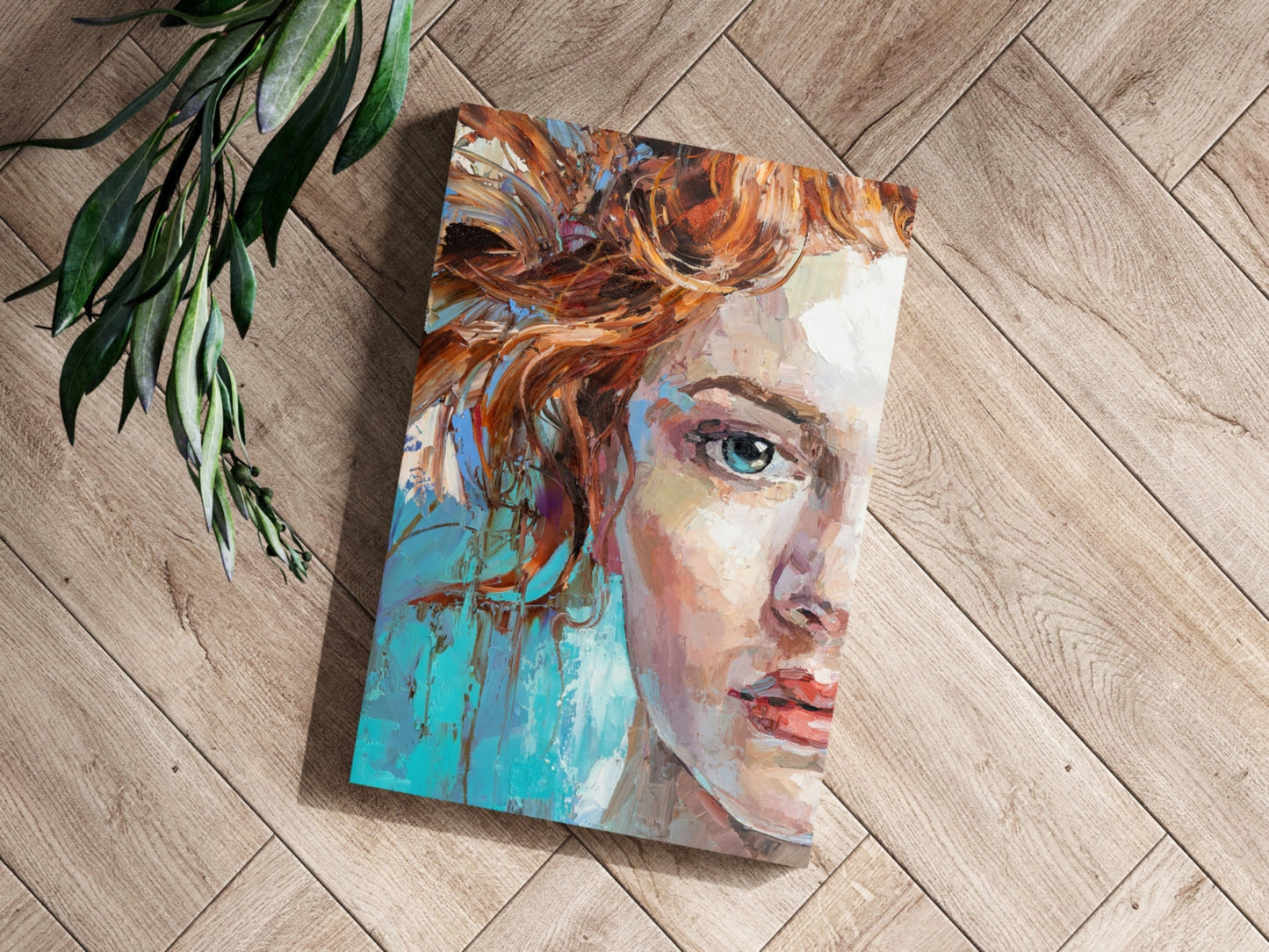 Young Woman Portrait Aluminum Wall Art
