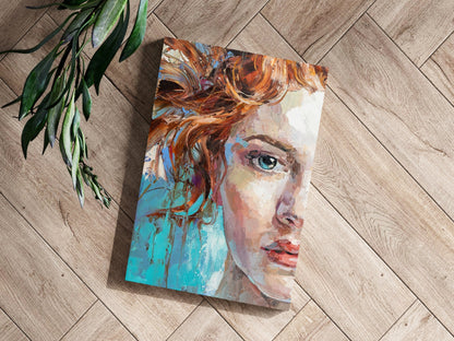 Young Woman Portrait Aluminum Wall Art