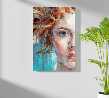 Young Woman Portrait Aluminum Wall Art