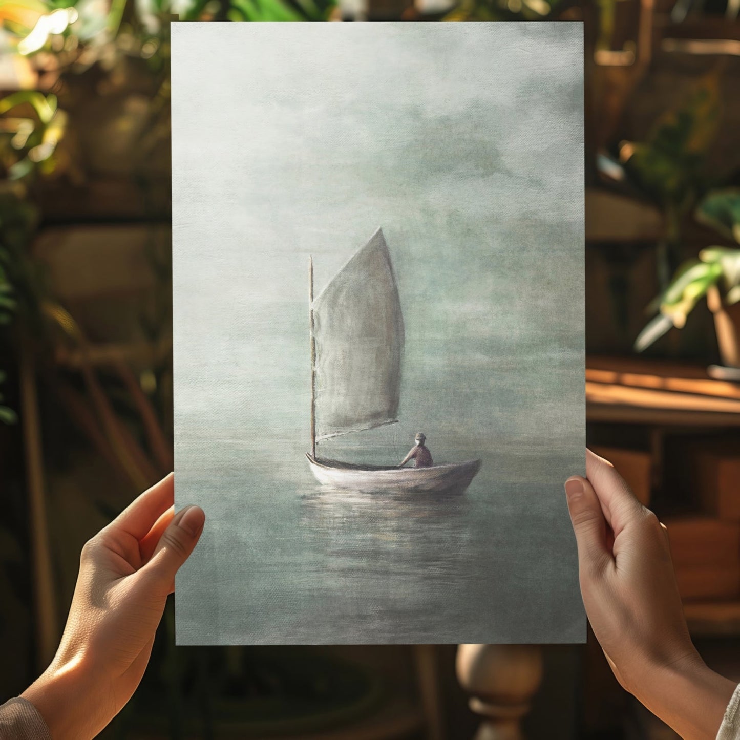 Sail in Mist Aluminum Wall Art