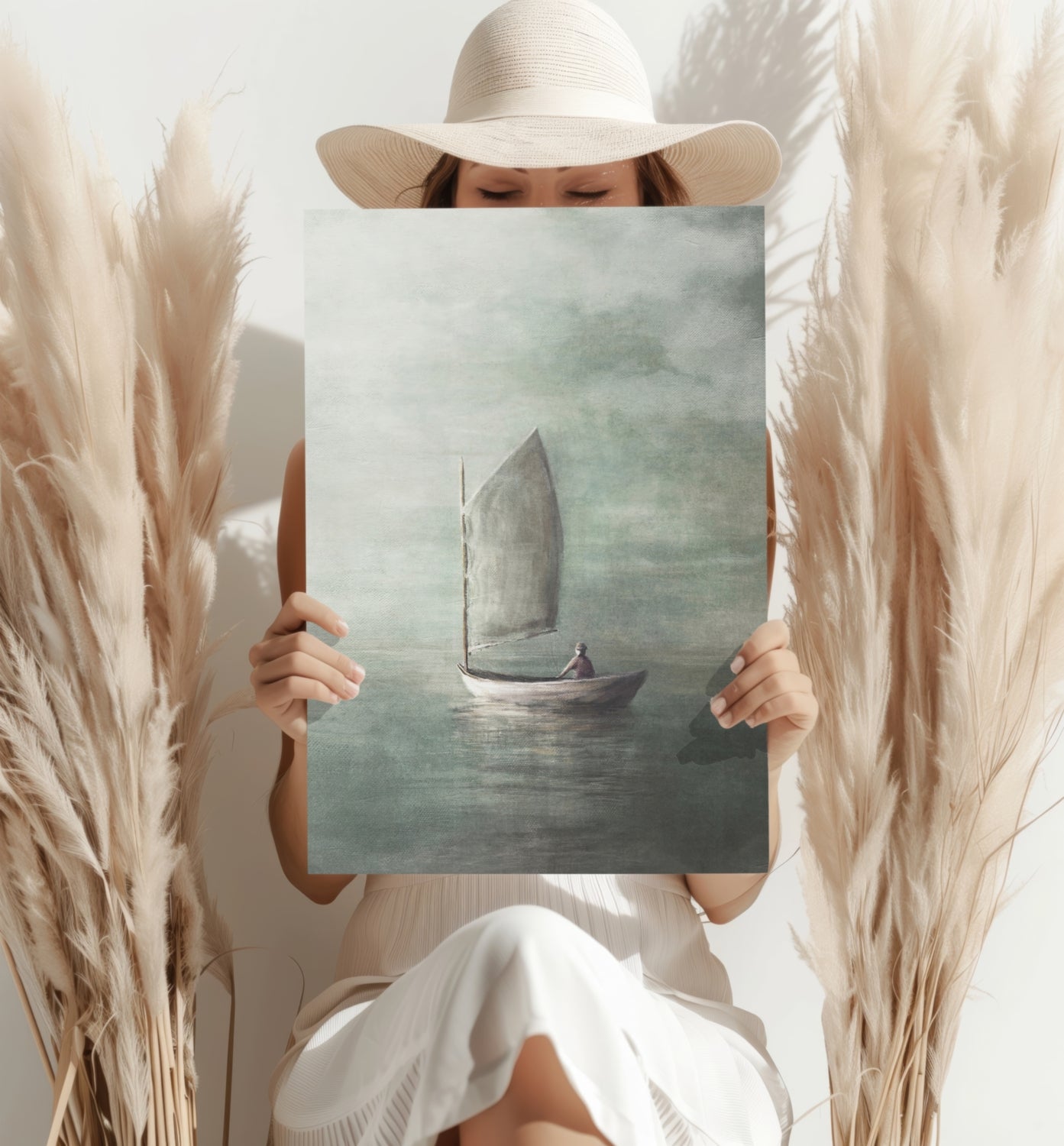 Sail in Mist Aluminum Wall Art