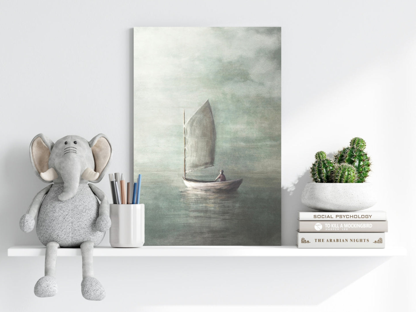 Sail in Mist Aluminum Wall Art