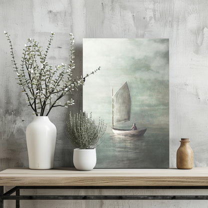 Sail in Mist Aluminum Wall Art