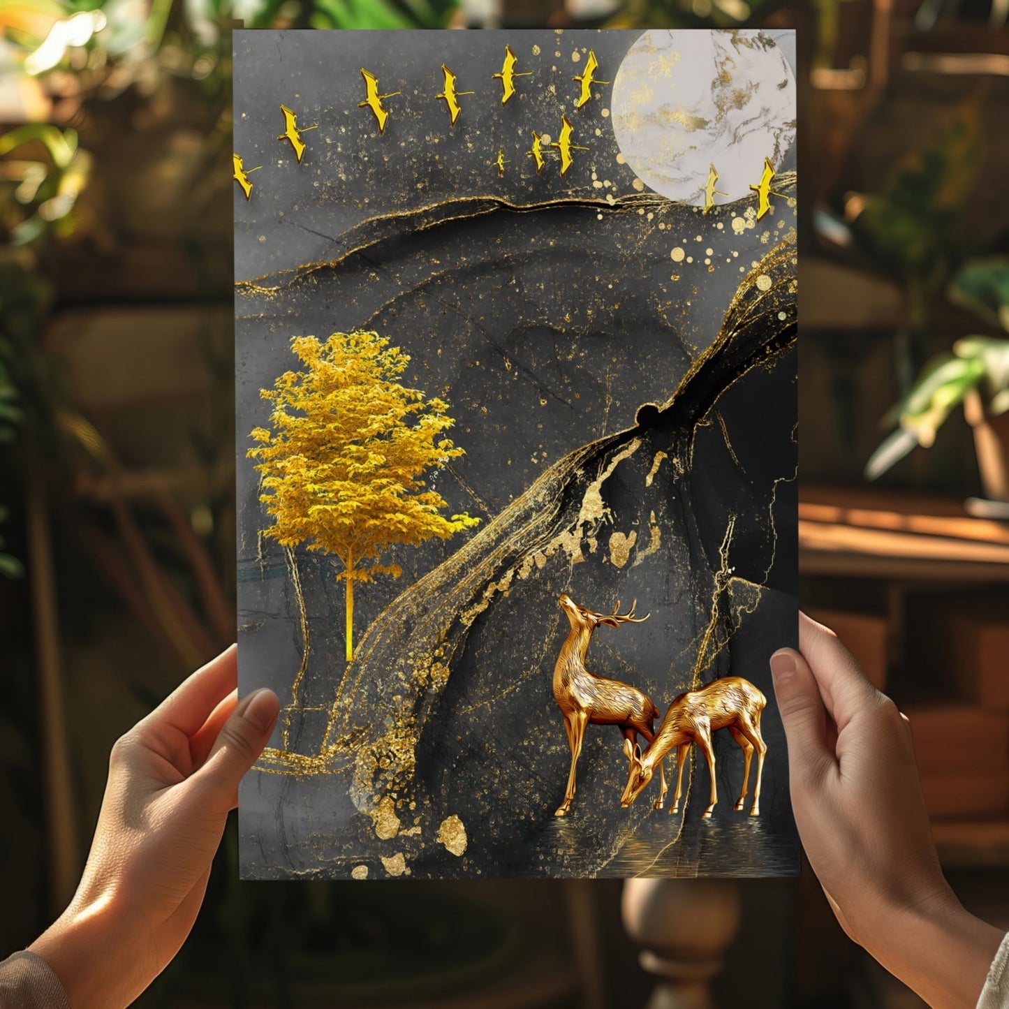 Abstract Deer Aluminum Wall Art