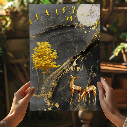 Abstract Deer Aluminum Wall Art