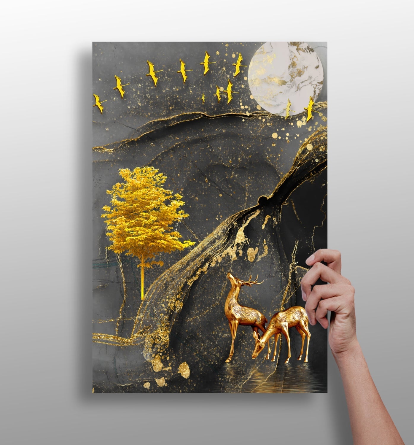 Abstract Deer Aluminum Wall Art
