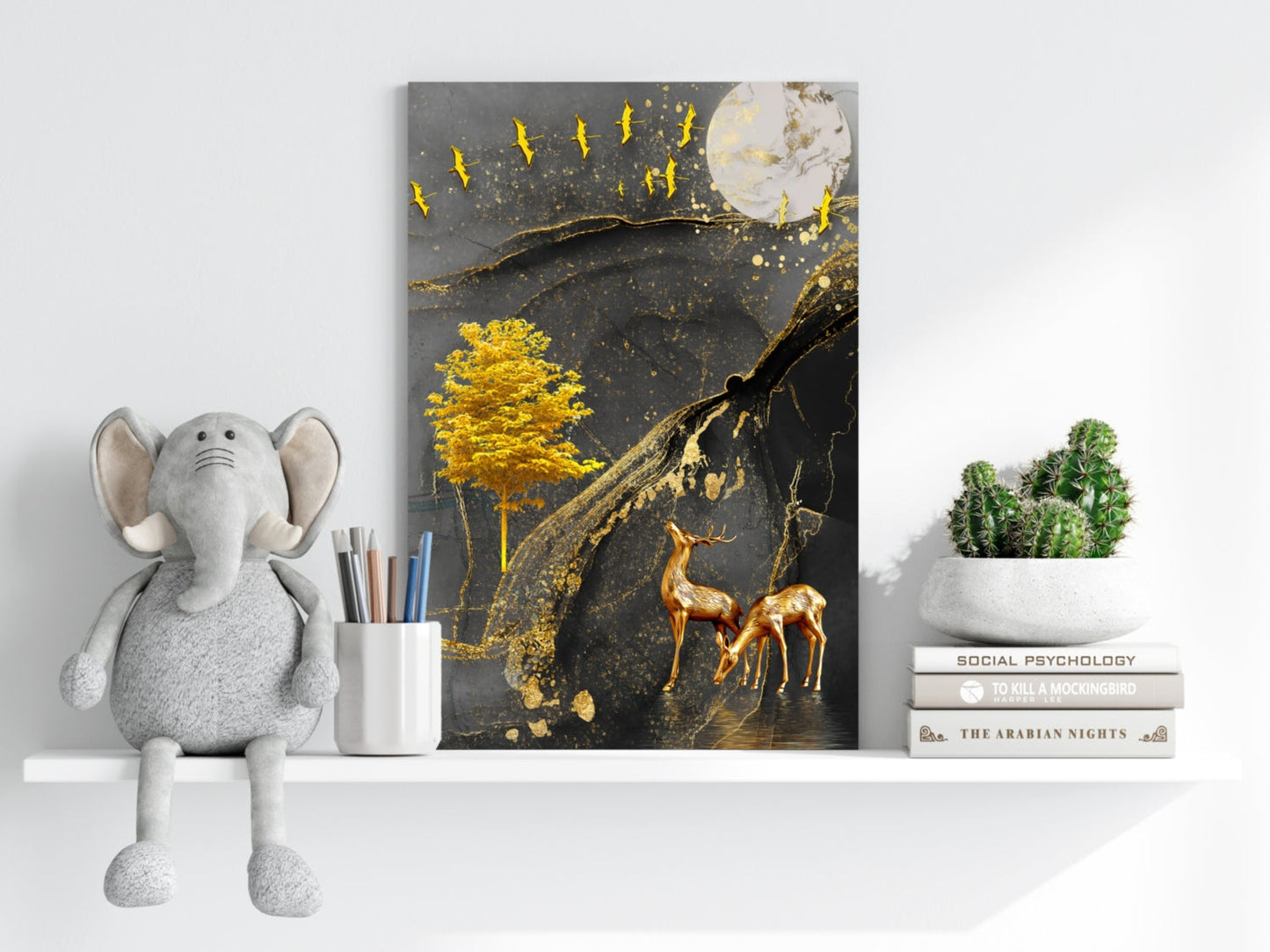 Abstract Deer Aluminum Wall Art