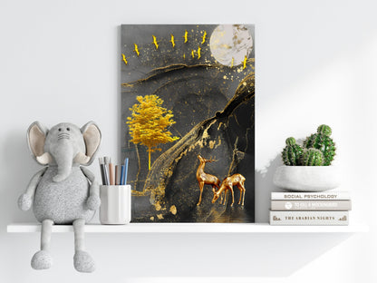 Abstract Deer Aluminum Wall Art