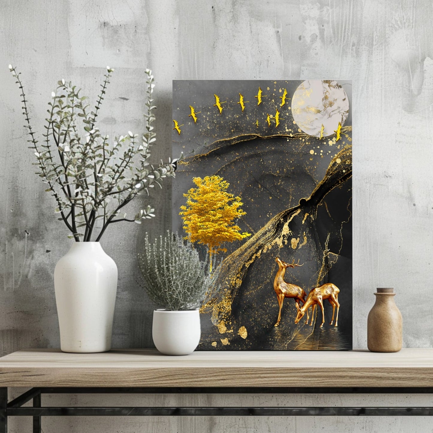 Abstract Deer Aluminum Wall Art