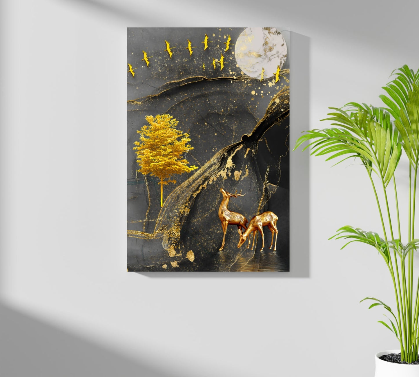 Abstract Deer Aluminum Wall Art