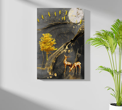 Abstract Deer Aluminum Wall Art