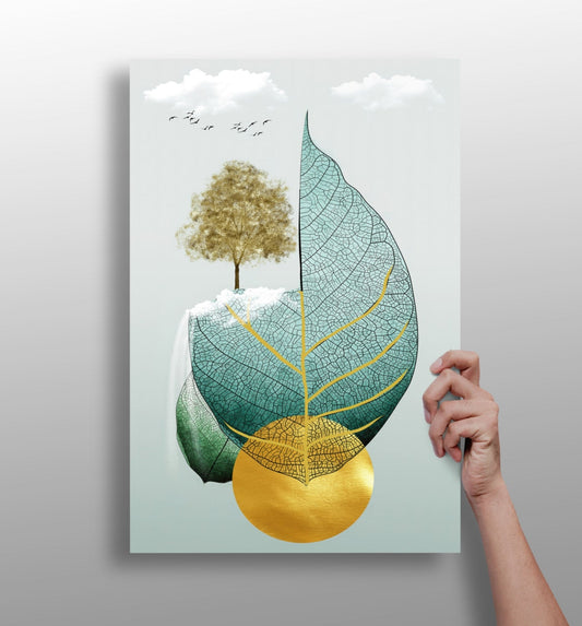 From seed to tree metal wall art, nature print