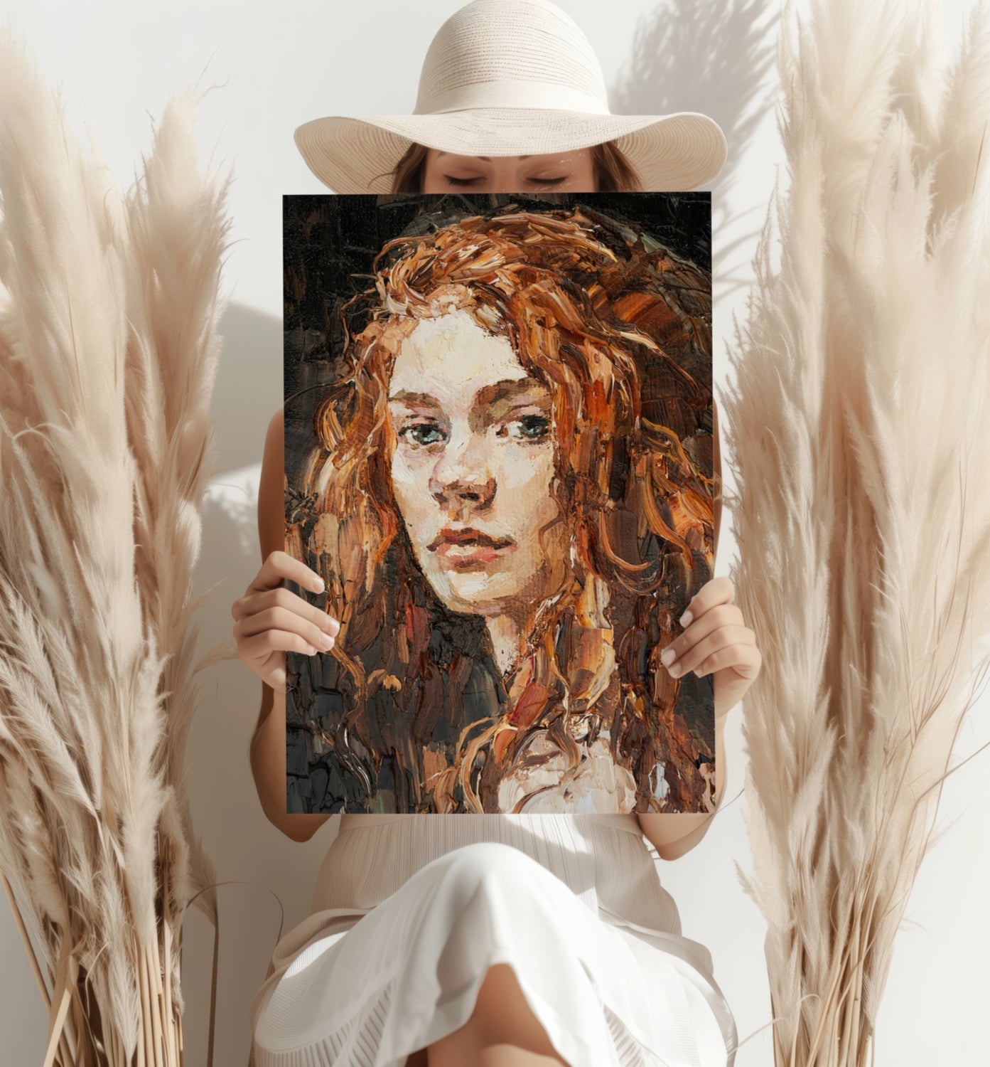 Young Woman Portrait Aluminum Wall Art