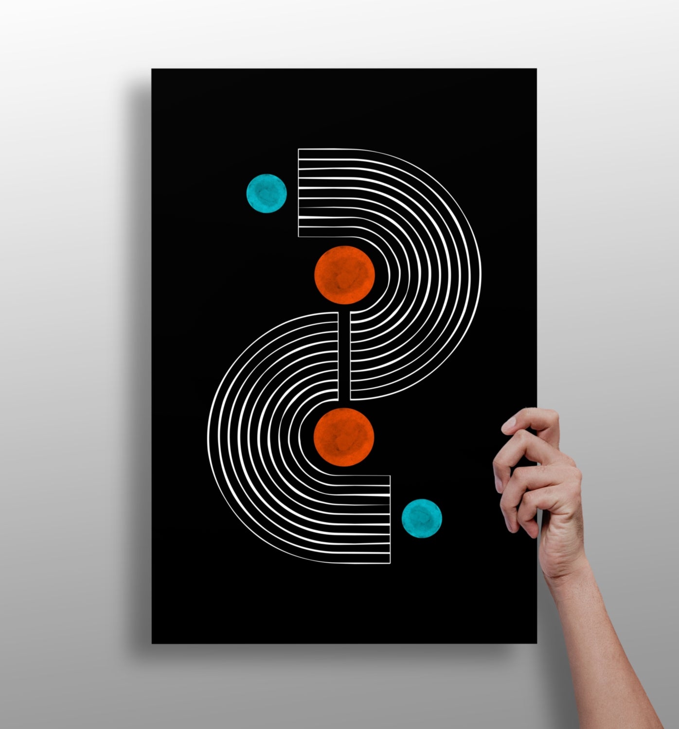 Line Art V4 metal wall art in minimalist single-line style
