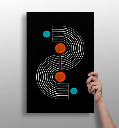 Line Art V4 metal wall art in minimalist single-line style