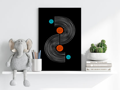 Line Art V4 Metal Wall Art
