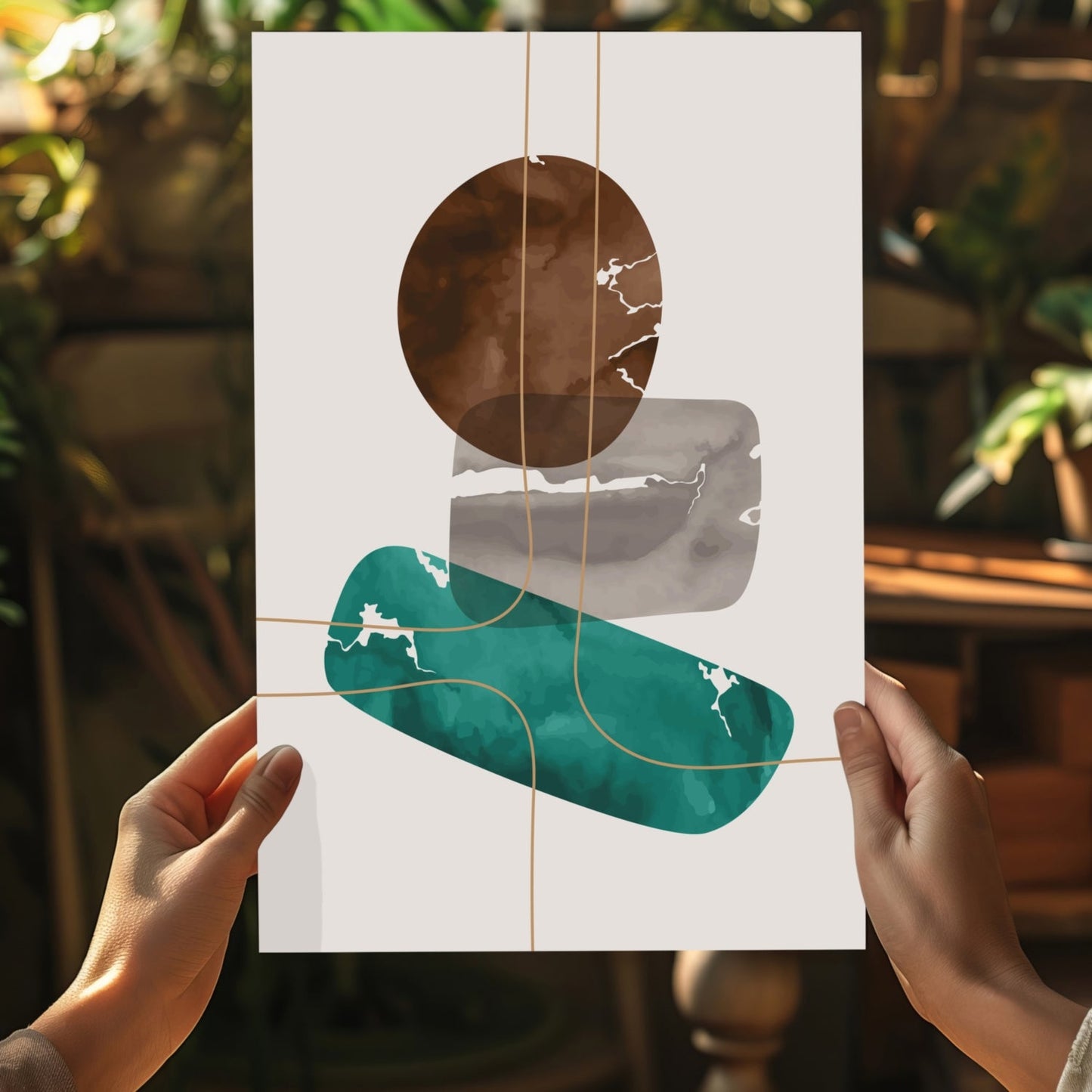 Line Art V5 Metal Wall Art