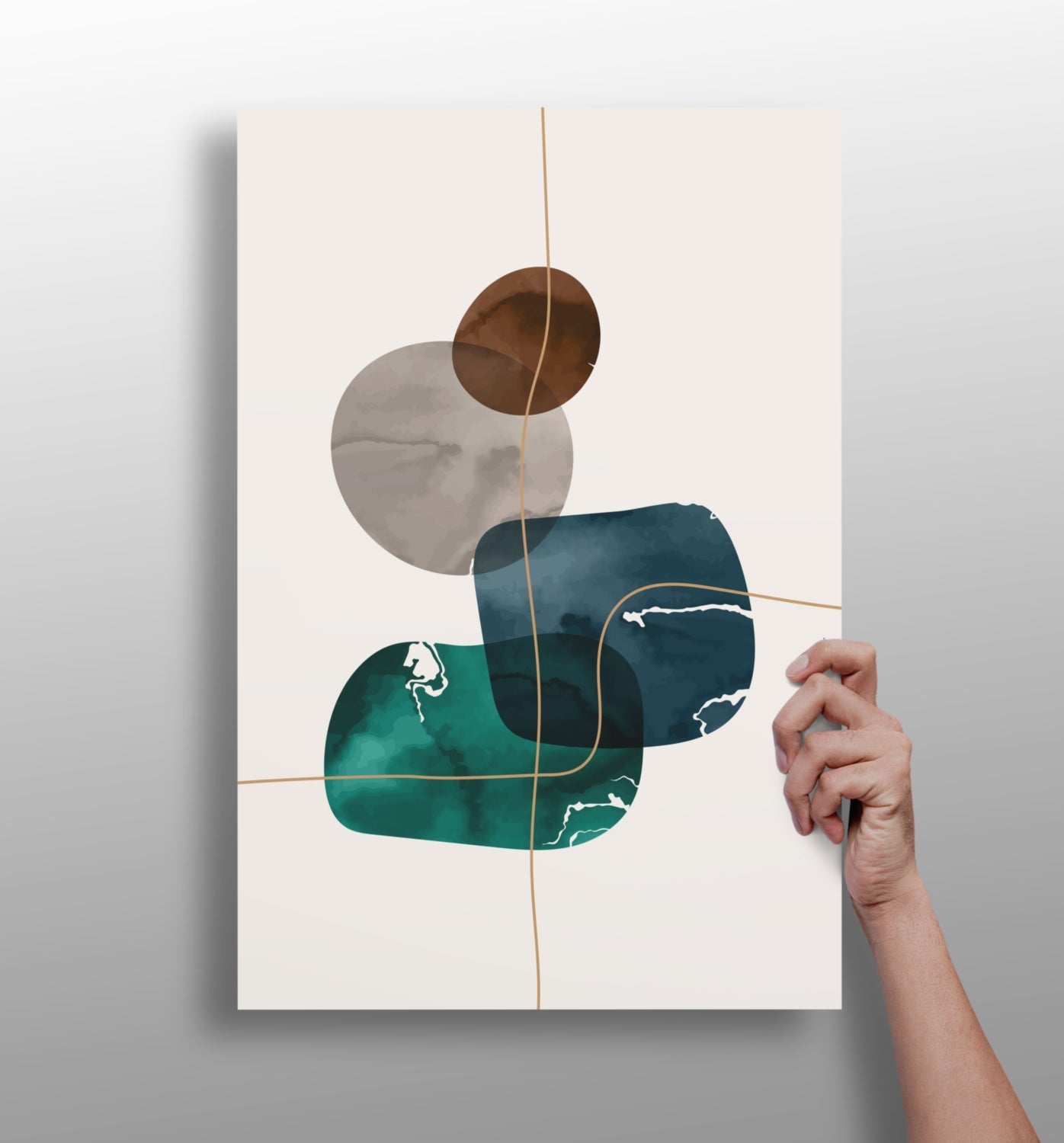 Line Art V6 minimalist metal wall art
