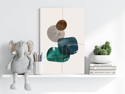 Line Art V6 Metal Wall Art