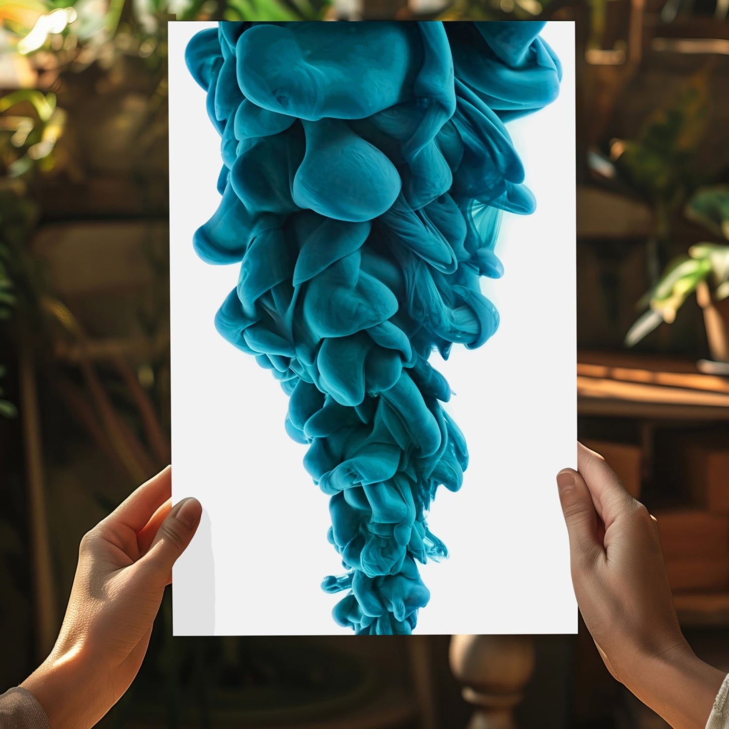 Teal Smoke Aluminum Wall Art