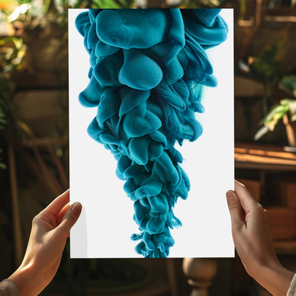Teal Smoke Aluminum Wall Art