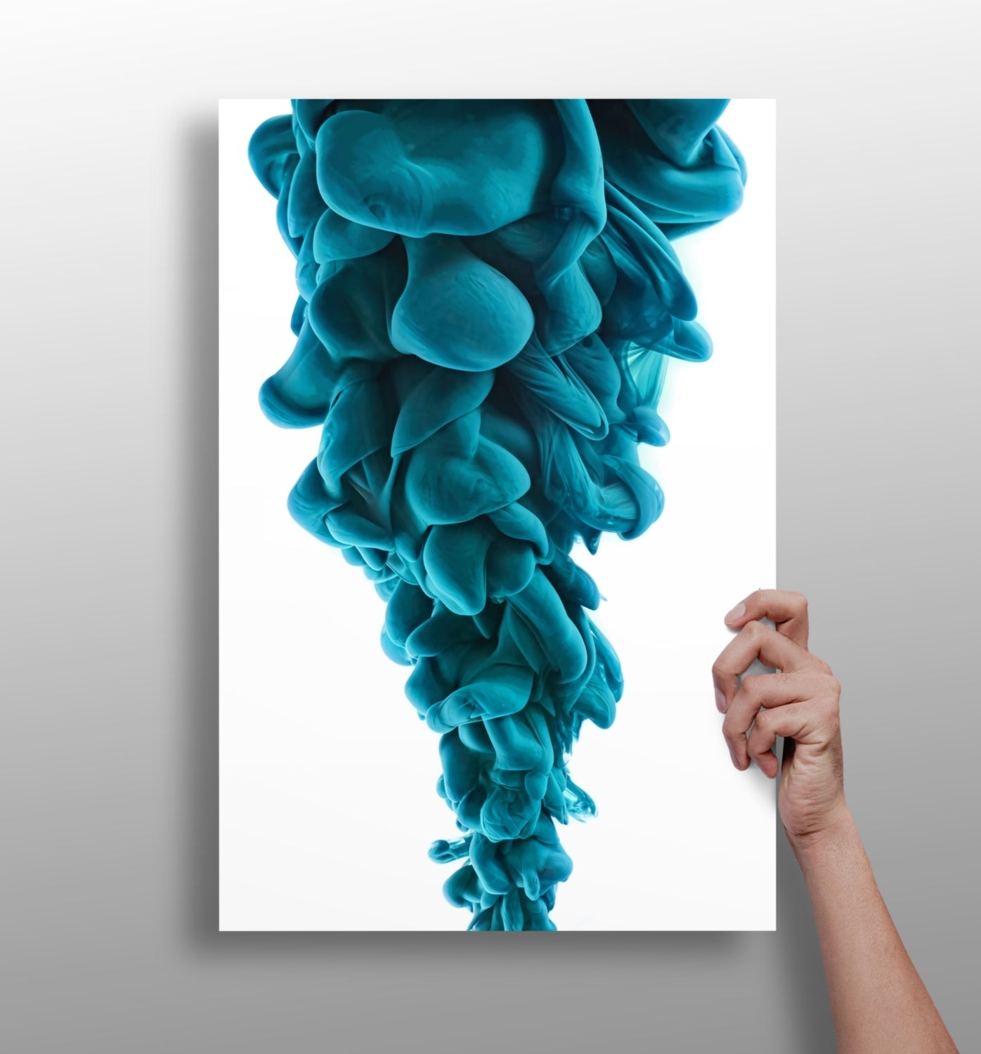 Teal Smoke Aluminum Wall Art