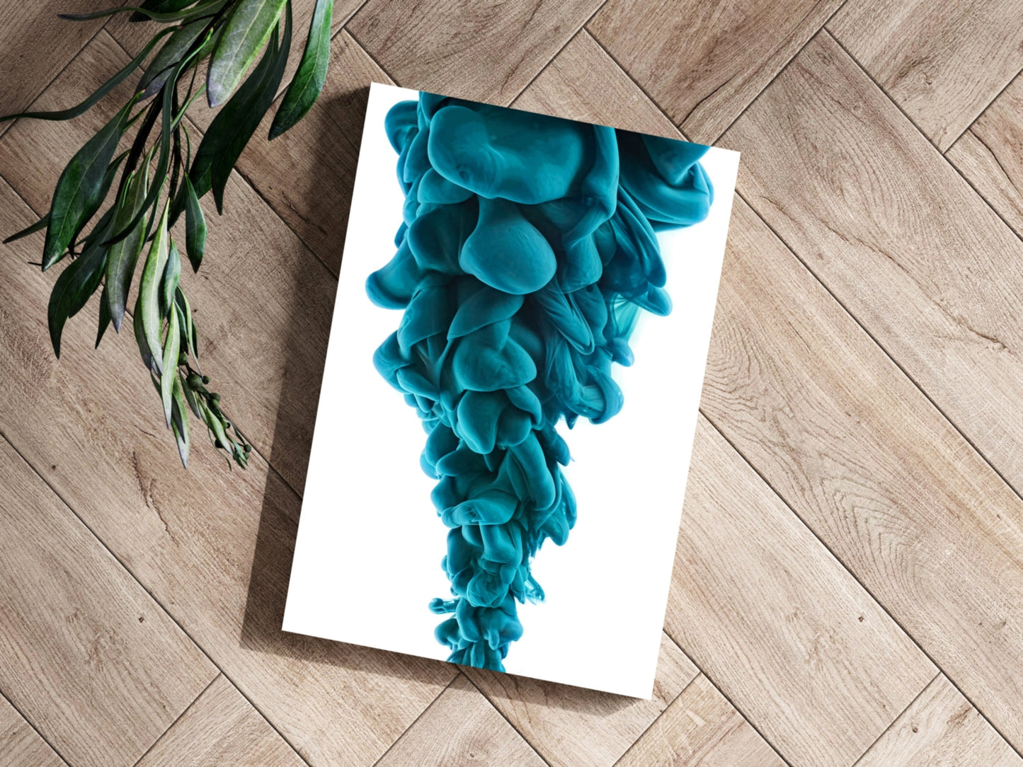 Teal Smoke Aluminum Wall Art