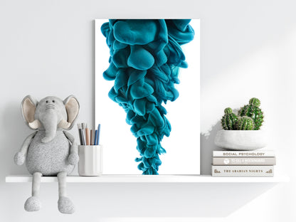 Teal Smoke Aluminum Wall Art