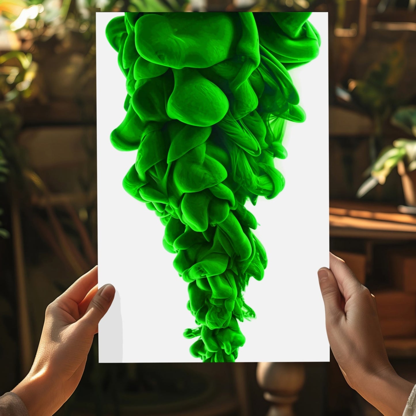 Green Smoke Metal Wall Art