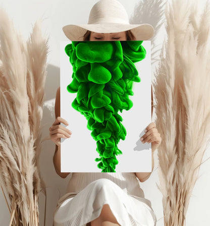 Green Smoke Metal Wall Art