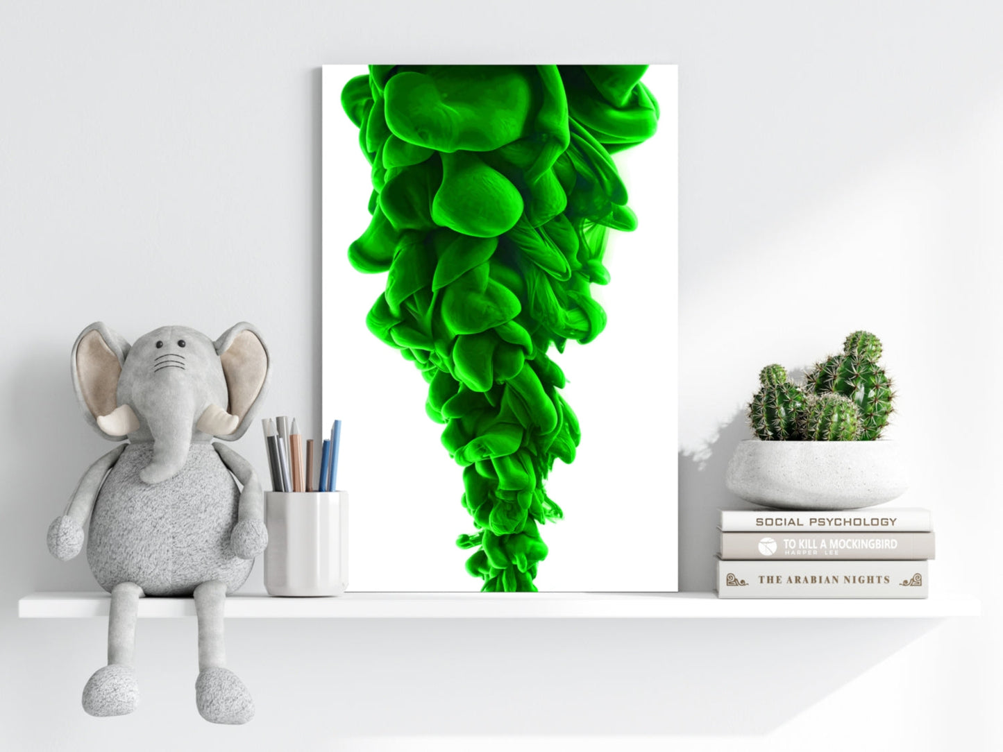 Green Smoke Metal Wall Art