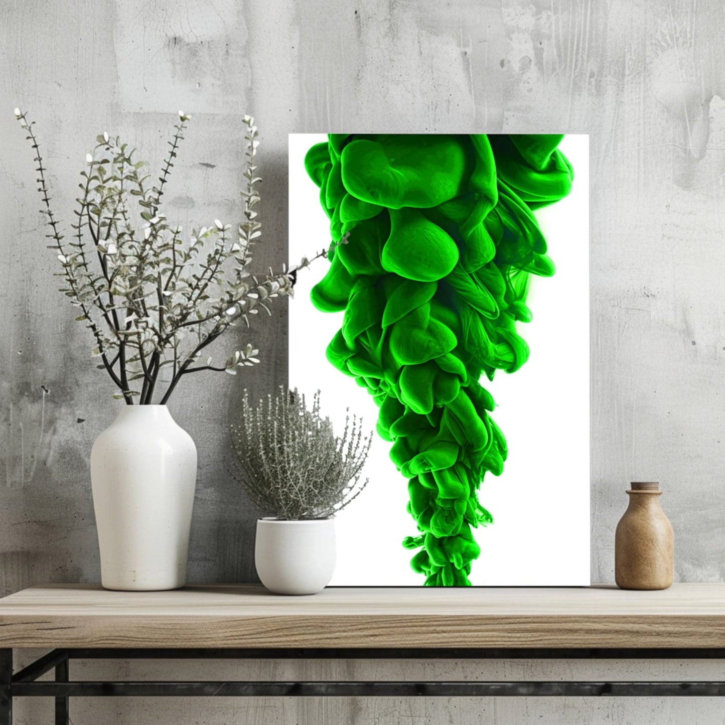 Green Smoke Metal Wall Art
