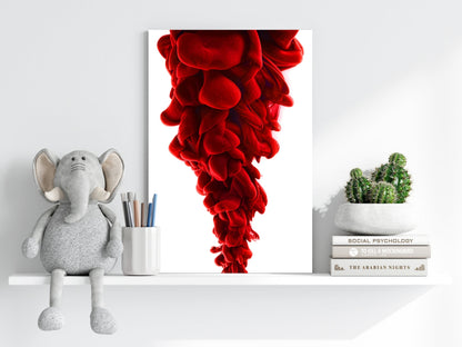 Red Smoke Metal Wall Art