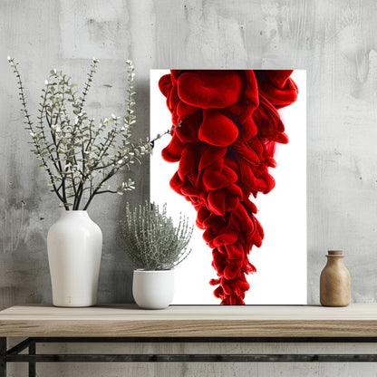 Red Smoke Metal Wall Art