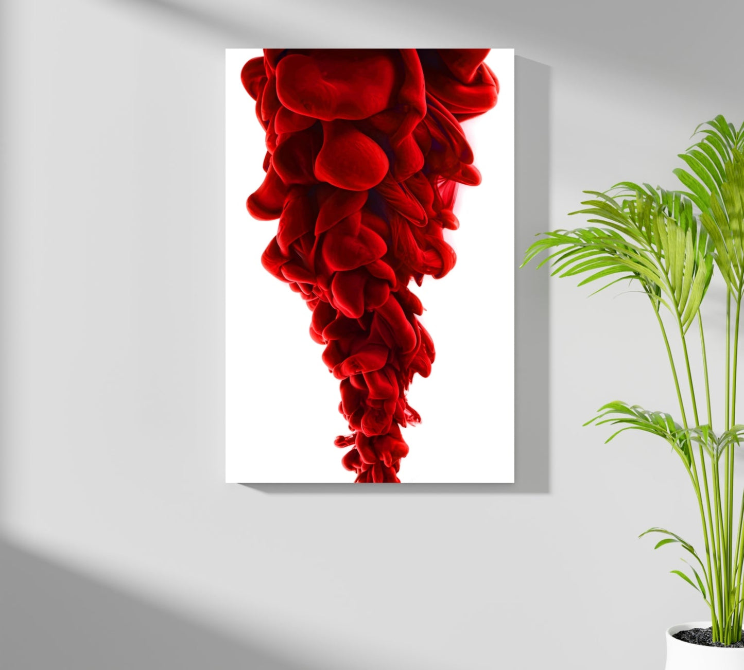 Red Smoke Metal Wall Art